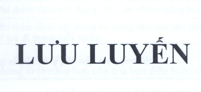 Lưu Luyến 