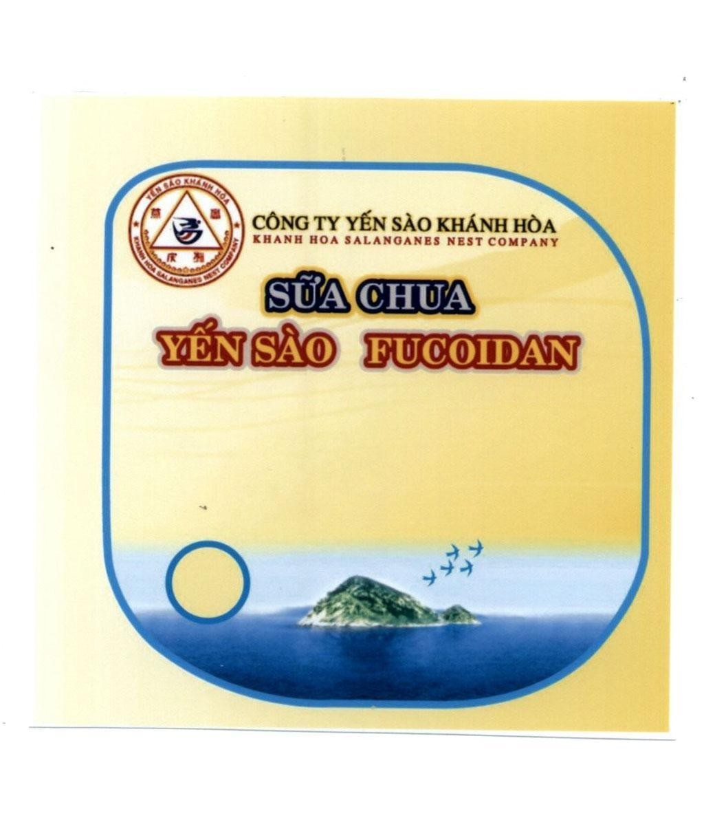 Nhãn hiệu Sữa Chua Yến Sào FUCOIDAN KHANH HOA SALANGANES NEST COMPANY [yan ho qing he: Yến sào Khánh Hòa]..  của Công ty TNHH nhà nước một thành viên yến sào Khánh Hòa, số đơn 4-2013-31045
