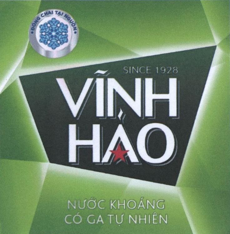 Vĩnh Hảo Nước Khoáng Có Ga Tự Nhiên SINCE 1928 Đóng Chai Tại Nguồn 