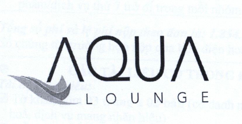 Trademark AQUA LOUNGE  of Công ty cổ phần tập đoàn Mặt Trời, application No 4-2014-06953