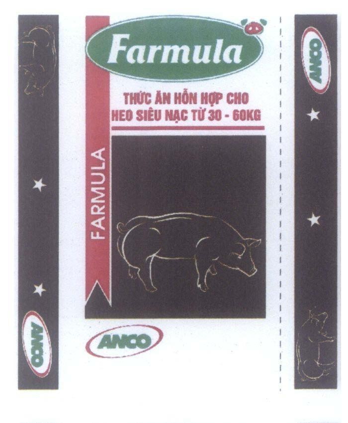 Trademark Farmula ANCO Thức Ăn Hỗn Hợp Cho Heo Siêu Nạc Từ 30 - 60Kg  of Công ty TNHH De Heus, application No 4-2014-08890
