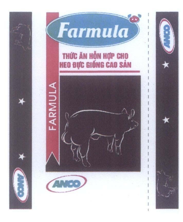 Trademark Farmula ANCO Thức Ăn Hỗn Hợp Cho Heo Đực Giống Cao Sản  of Công ty TNHH De Heus, application No 4-2014-08895