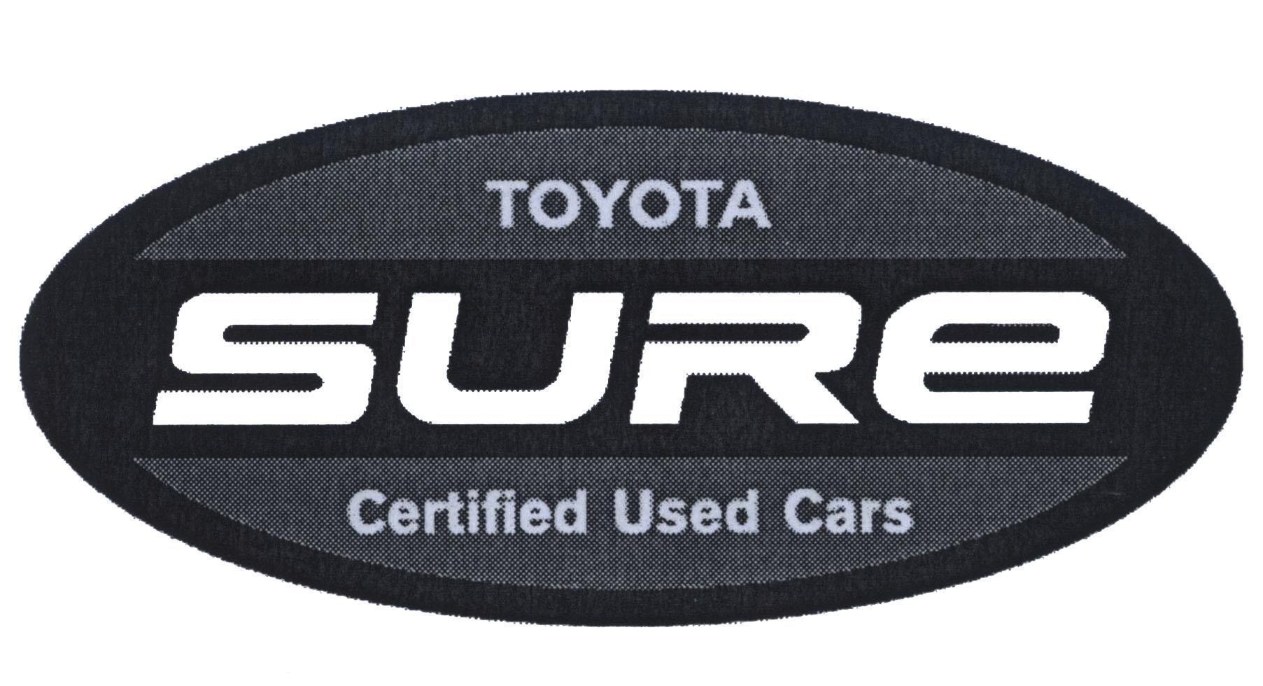 TOYOTA SURE Certified Used Cars 