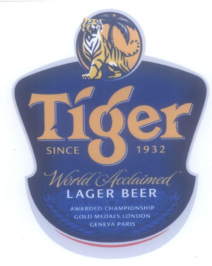 HEINEKEN ASIA PACIFIC PTE. LTD.的Tiger World Acclaimed LAGER BEER AWARDED CHAMPIONSHIP GOLD MEDALS LONDON GENEVA PARIS 品牌, 申请号 4-2014-15096