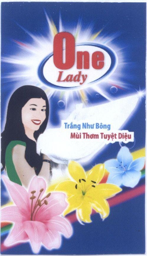 Nhãn hiệu One Lady Trắng Như Bông Mùi Thơm Tuyệt Diệu  của Công ty TNHH thương mại và đầu tư Việt Xanh, số đơn 4-2014-18211
