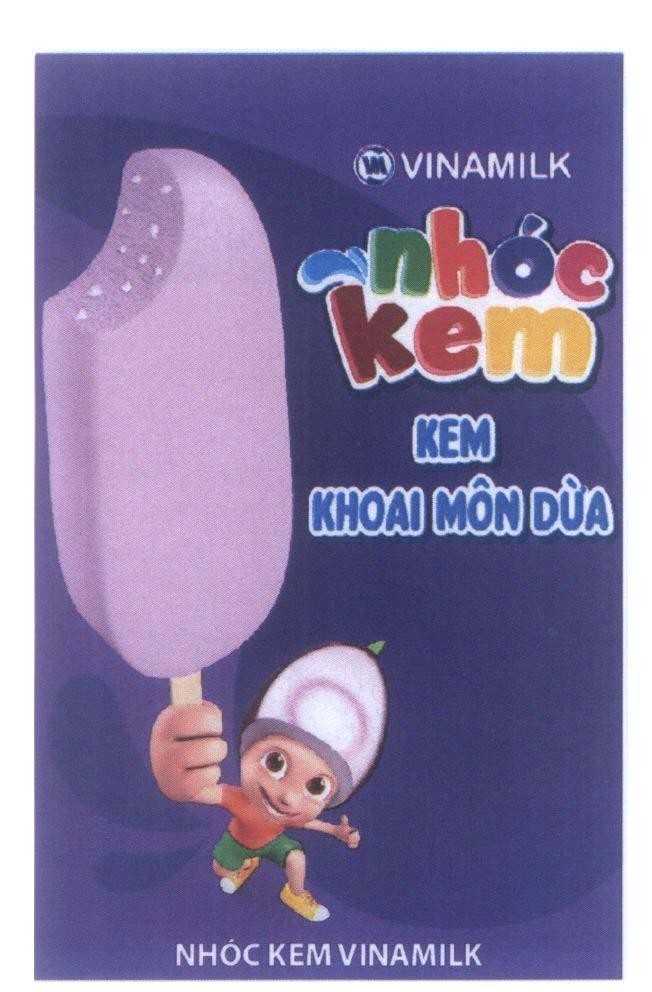 Nhãn hiệu VINAMILK V N nhóc kem Kem Khoai Môn Dừa Nhóc Kem VINAMILK  của Công ty cổ phần Sữa Việt Nam (VINAMILK), số đơn 4-2014-22544