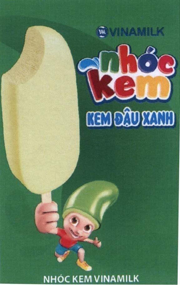 Nhãn hiệu Nhóc Kem Kem Đậu Xanh VINAMILK  của Công ty cổ phần sữa Việt Nam (VINAMILK), số đơn 4-2014-22550