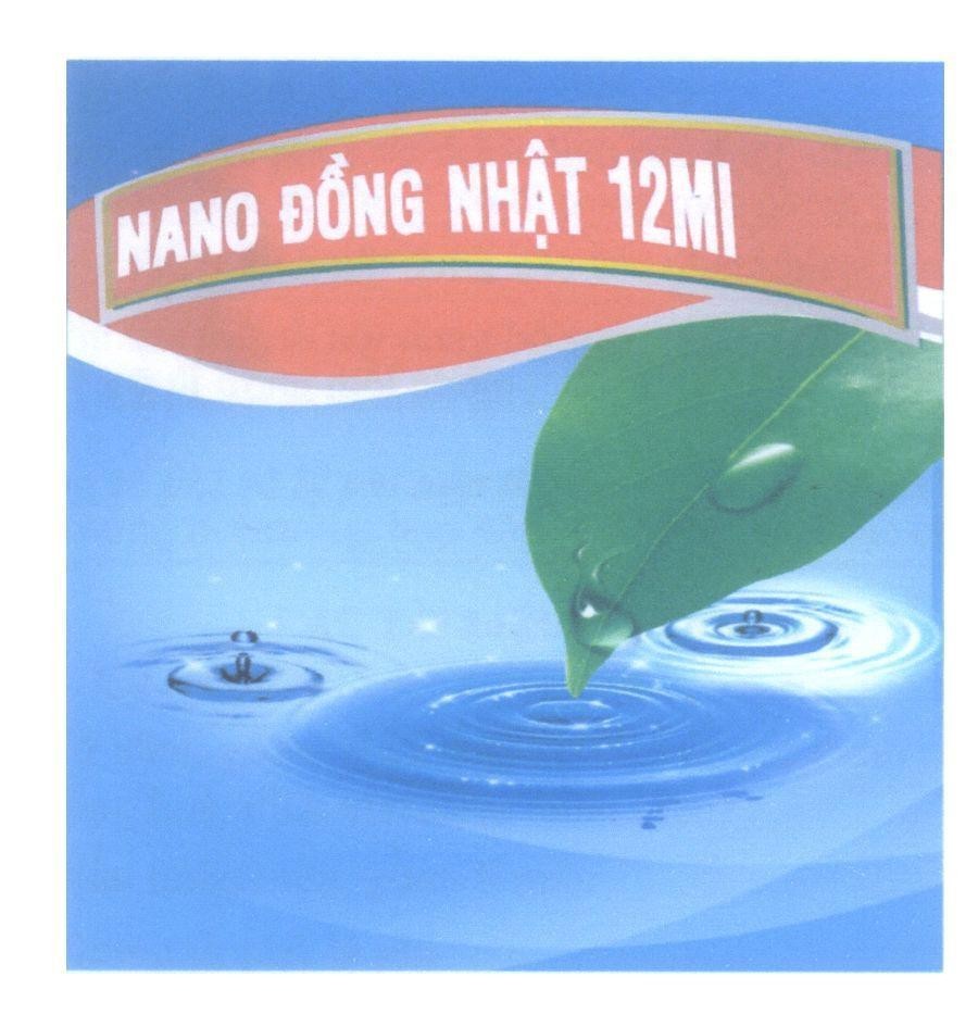 Nhãn hiệu NANO Đồng Nhật 12MI  của Công ty TNHH thương mại Ngân Gia Nhật, số đơn 4-2014-23831