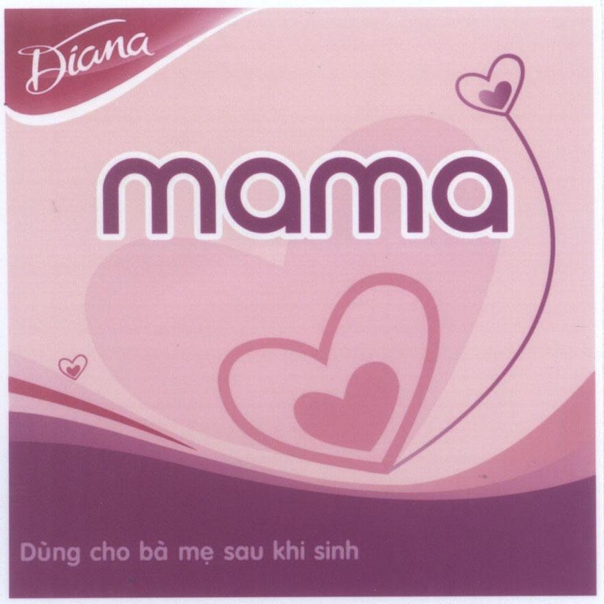 Nhãn hiệu Diana mama Dùng cho bà mẹ sau khi sinh  của Công ty cổ phần DIANA UNICHARM, số đơn 4-2014-24008