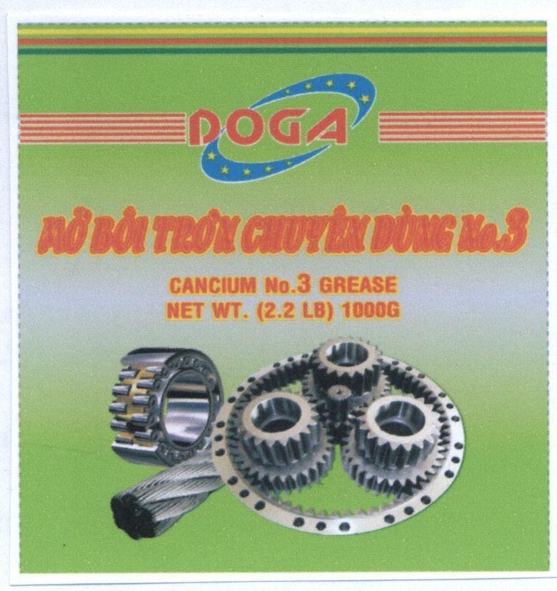 DOGA Mỡ Bôi Trơn Chuyên Dùng No.3 CACIUM No.3 GREASE NET WT. (2.2 LB) 1000G 