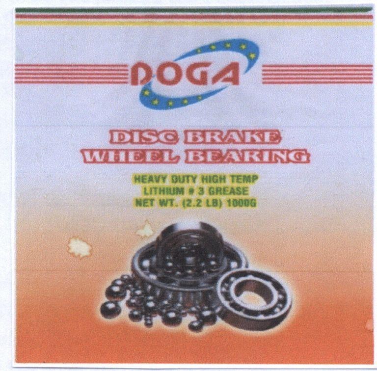 DOGA DISC BRAKE WHEEL BEARING HEAVY DUTY HIGH TEMP LITHIUM # 3 GREASE NET WT. (2.2 LB) 1000G 