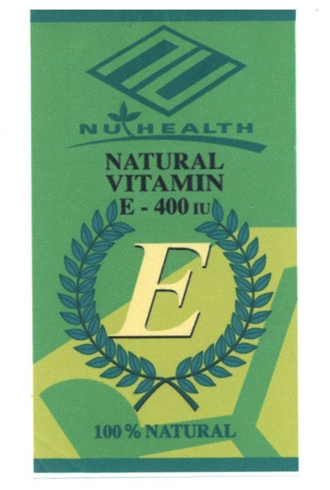 NU HEALTH NATURAL VITAMIN E - 400 IU E 100% NATURAL 