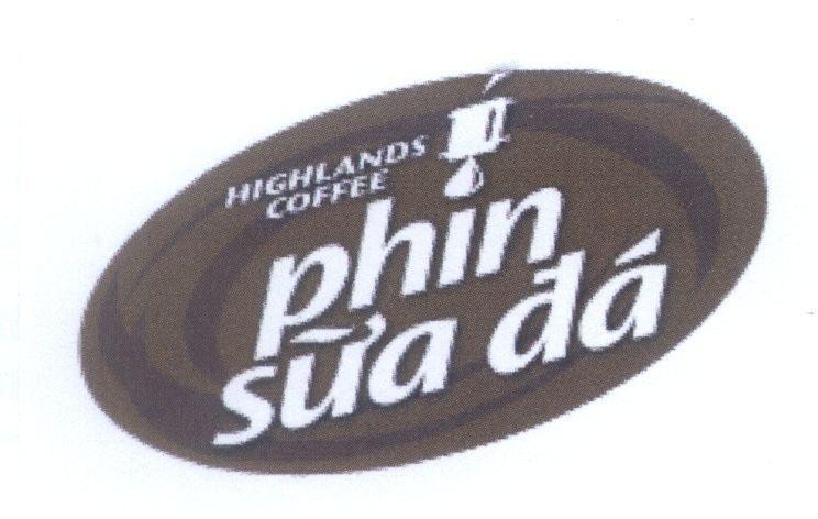 Trademark phin sữa đá HIGHLANDS COFFEE  of BLUE SKY HOLDINGS LIMITED, application No 4-2015-06539