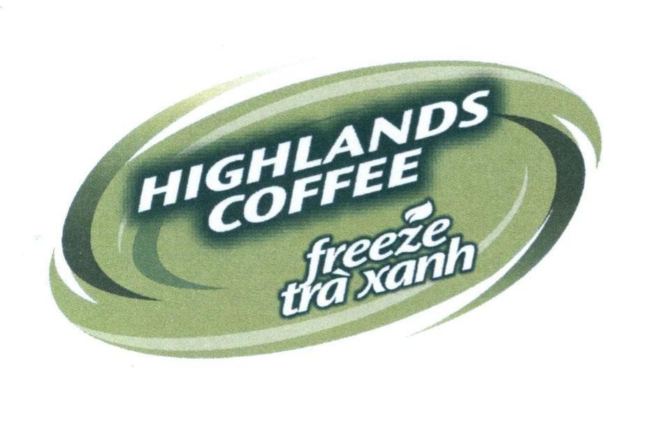 Trademark HIGHLANDS COFFEE freeze trà xanh  of BLUE SKY HOLDINGS LIMITED, application No 4-2015-06541