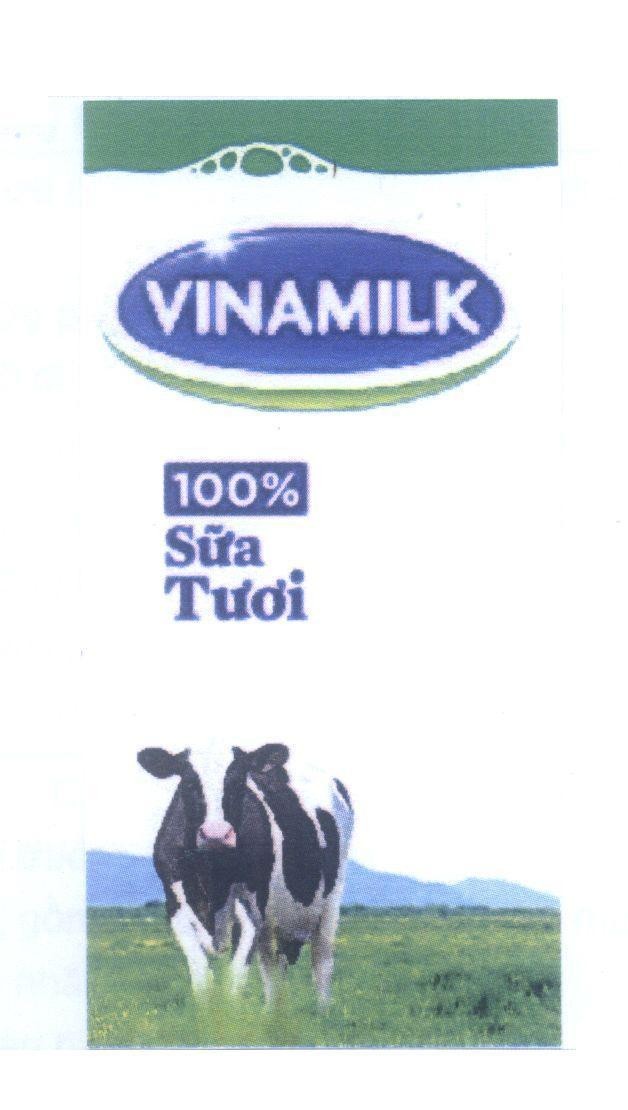 Nhãn hiệu VINAMILK 100% Sữa Tươi  của Công ty cổ phần Sữa Việt Nam (Vinamilk), số đơn 4-2015-07927