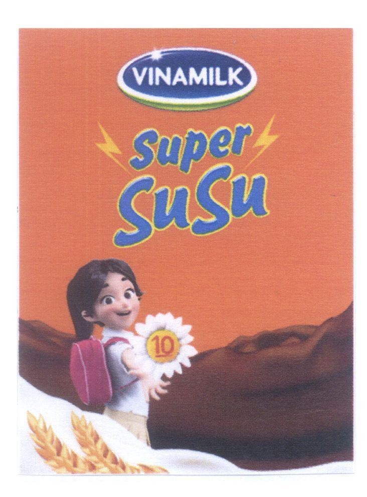 Nhãn hiệu VINAMILK Super SuSu 10  của Công ty cổ phần sữa Việt Nam (VINAMILK), số đơn 4-2015-07931