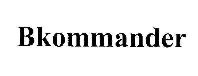 Nhãn hiệu Bkommander  của Công ty cổ phần đầu tư và phát triển năng lượng mặt trời Bách Khoa, số đơn 4-2015-09138