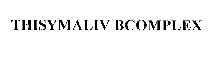 Nhãn hiệu THISYMALIV BCOMPLEX  của Công ty TNHH thương mại và dịch vụ Rồng Việt, số đơn 4-2015-09553