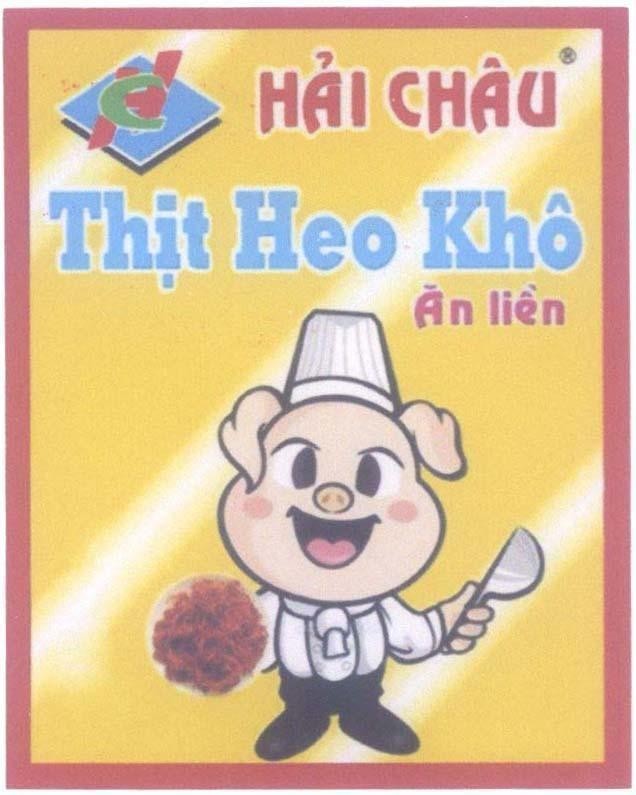 Công ty TNHH thương mại sản xuất thực phẩm Hải Châu的Hải Châu Thịt Heo Khô Ăn liền HC 品牌, 申请号 4-2015-12897
