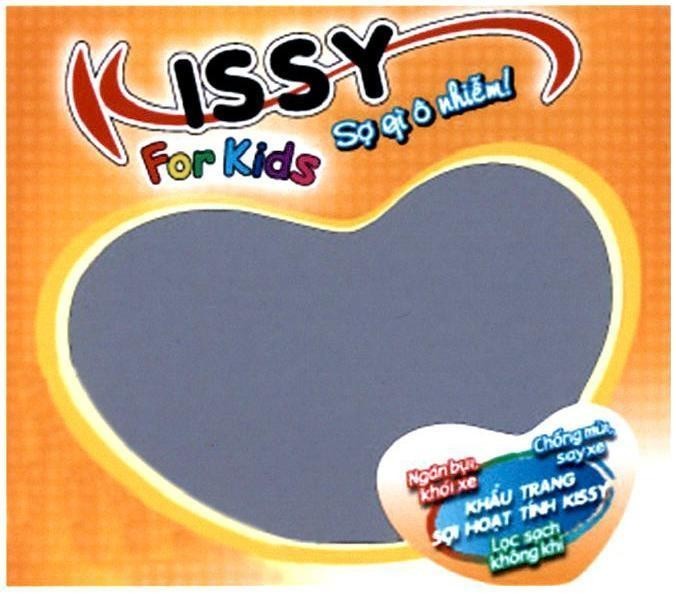 Nhãn hiệu K ISSY For Kids Sợ gì ô nhiễm! Ngăn bụi khói xe Chống mùi, say xe Khẩu Trang Sợi Hoạt Tính KISSY Lọc sạch không khí  của Phạm Huệ Nương, số đơn 4-2015-15383