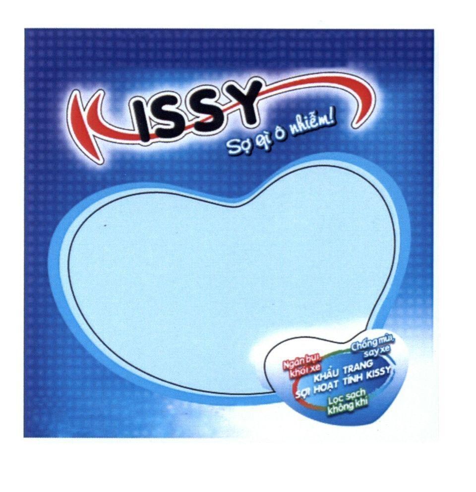 Nhãn hiệu K ISSY Sợ gì ô nhiễm! Ngăn bụi khói xe Chống mùi, say xe Khẩu Trang Sợi Hoạt Tính KISSY Lọc sạch không khí  của Phạm Huệ Nương, số đơn 4-2015-15384