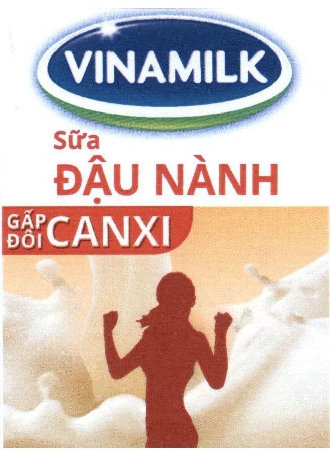 Nhãn hiệu VINAMILK Gấp Đôi CANXI Sữa Đậu Nành  của Công ty cổ phần sữa Việt Nam (VINAMILK), số đơn 4-2015-17973