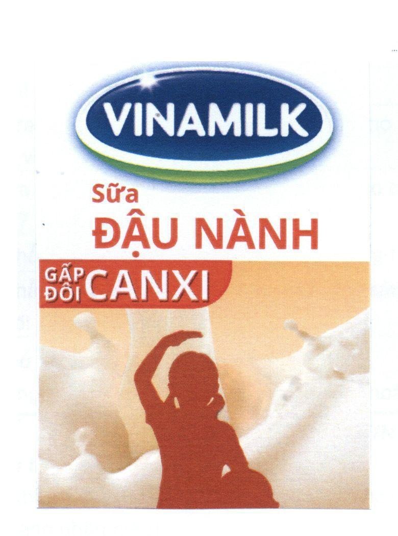 Nhãn hiệu VINAMILK Gấp Đôi CANXI Sữa Đậu Nành  của Công ty cổ phần sữa Việt Nam (VINAMILK), số đơn 4-2015-17974