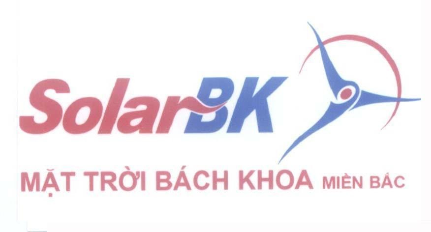 Nhãn hiệu SolarBK Mặt Trời Bách Khoa Miền Bắc  của Công ty cổ phần đầu tư và phát triển Năng Lượng Mặt Trời Bách Khoa, số đơn 4-2015-22178