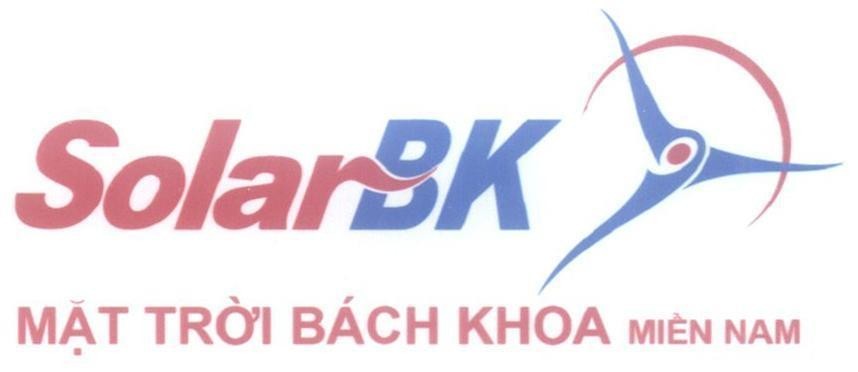 Nhãn hiệu Mặt Trời Bách Khoa Miền Nam Solar BK  của Công ty cổ phần đầu tư và phát triển Năng Lượng Mặt Trời Bách Khoa, số đơn 4-2015-22180