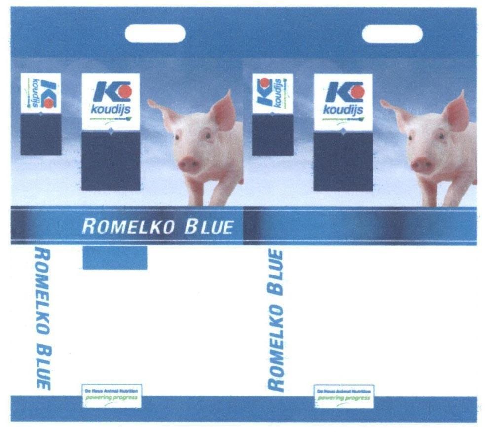 Trademark K koudijs ROMELKO BLUE powered by royal de heus powering progress  of Công ty TNHH DE HEUS, application No 4-2015-37272