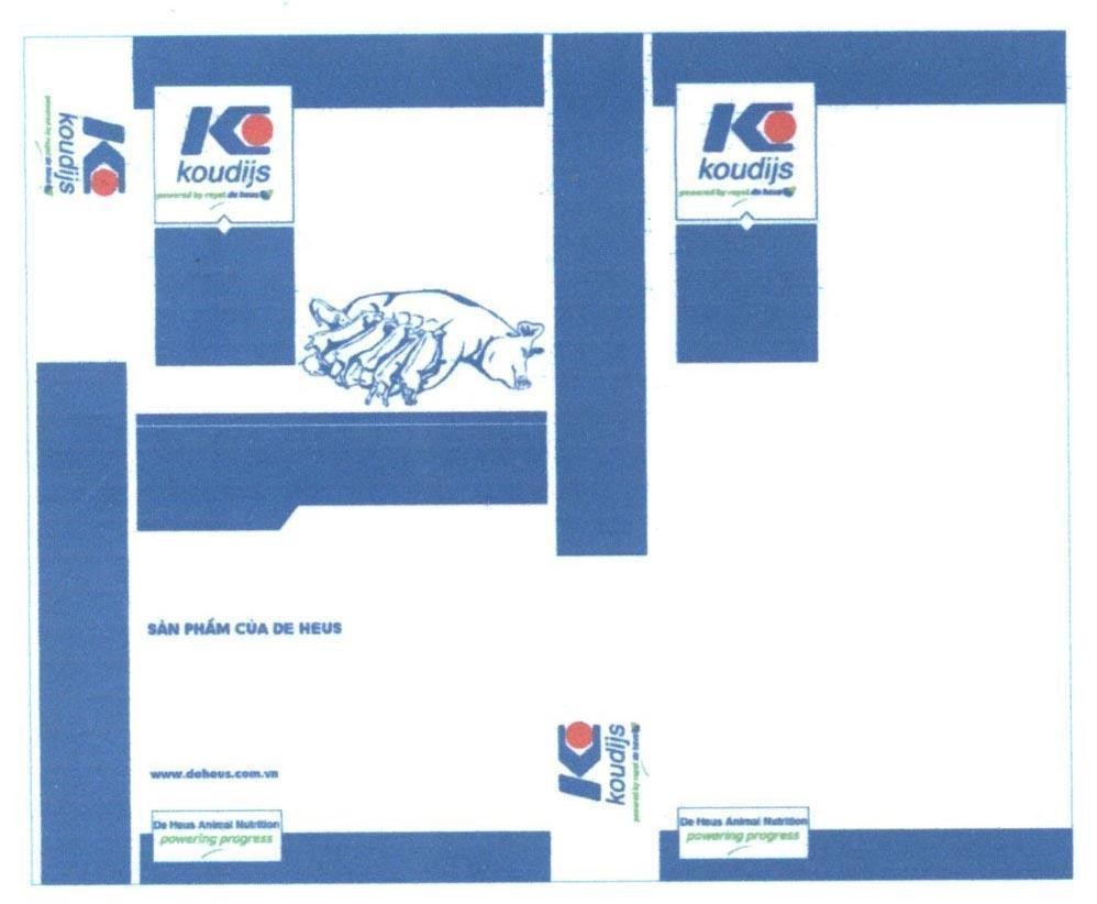 Trademark K koudijs powered by royal de heus powering progress  of Công ty TNHH DE HEUS, application No 4-2015-37273