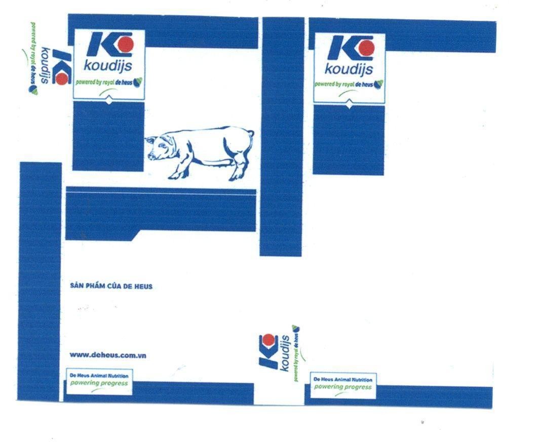 Trademark K koudijs powered by royal de heus powering progress  of Công ty TNHH DE HEUS, application No 4-2015-37274