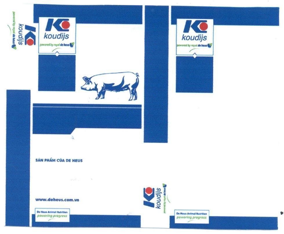 Trademark K koudijs powered by royal de heus powering progress...  of Công ty TNHH De Heus, application No 4-2015-37275