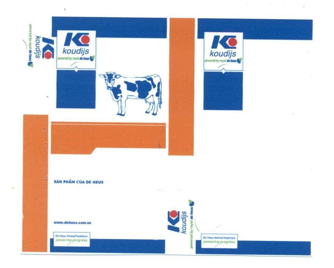 Trademark K koudijs powered by royal de heus powering progress ...  of Công ty TNHH De Heus, application No 4-2015-37277