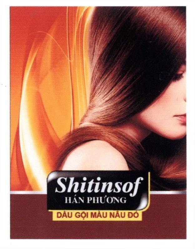 Nhãn hiệu Shitinsof Hán Phương Dầu Gội Màu Nâu Đỏ  của Công ty TNHH Hoàng Hương, số đơn 4-2016-00273