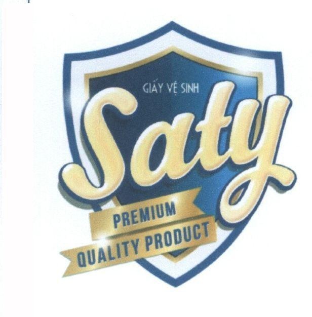 Nhãn hiệu Saty giấy vệ sinh PREMIUM QUALITY PRODUCT  của Công ty TNHH đầu tư thương mại Vũ Đình, số đơn 4-2016-00956