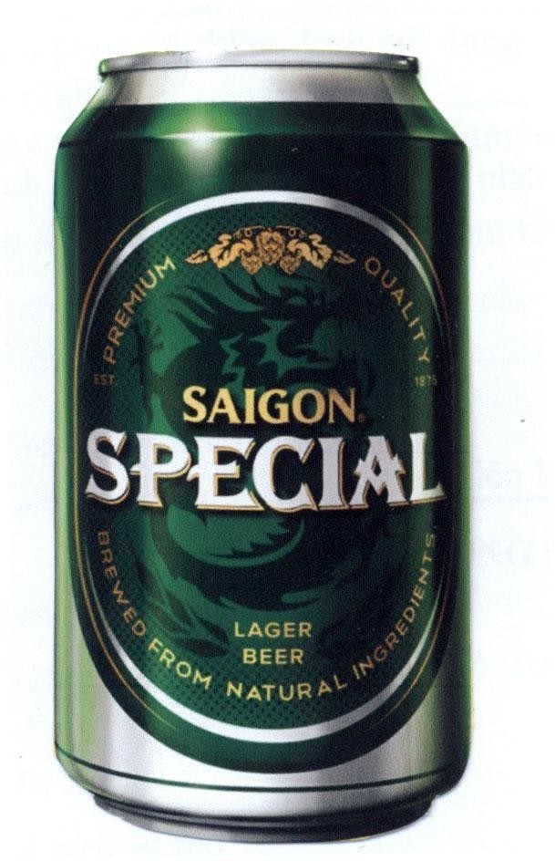 Nhãn hiệu PREMIUM QUALITY BREWED FROM NATURAL INGREDIENTS - LAGER BEER SAIGON SPECIAL  của Tổng công ty cổ phần bia - rượu - nước giải khát Sài Gòn, số đơn 4-2016-11259