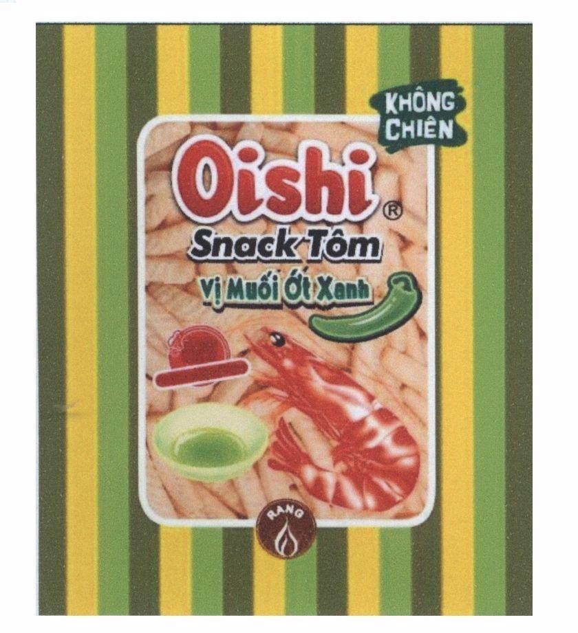 Oishi Snack Tôm Không Chiên Vị Muối ớt Xanh RANG 