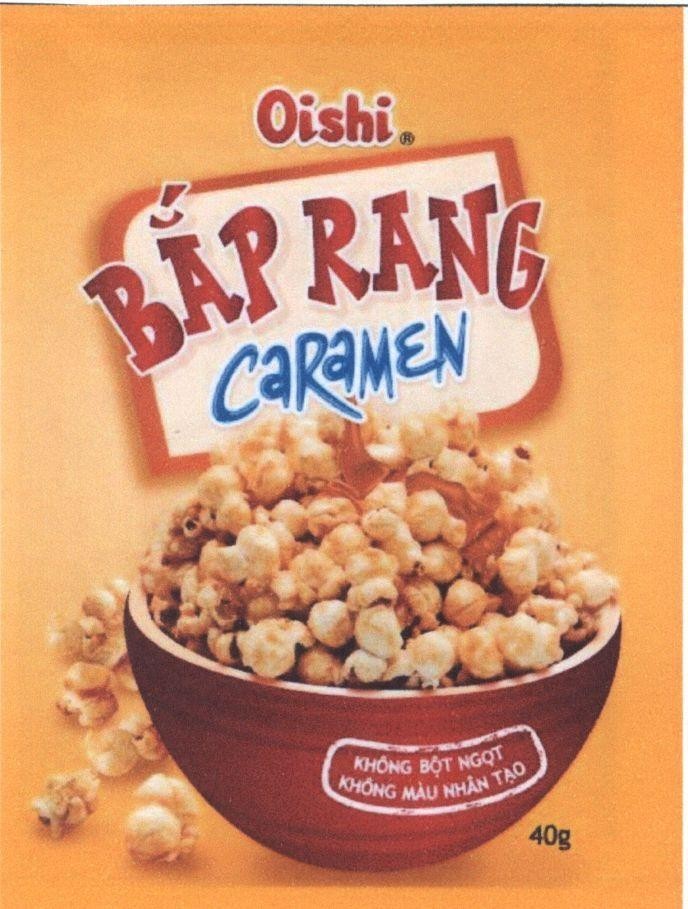 Oishi Bắp Rang Caramen Không Bột Ngọt Không Màu Nhân Tạo 40g 