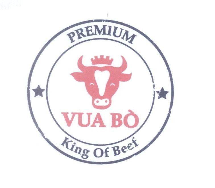 Nhãn hiệu Vua Bò PREMIUM King Of Beef  của Công ty cổ phần Thực phẩm Vua bò, số đơn 4-2016-15628