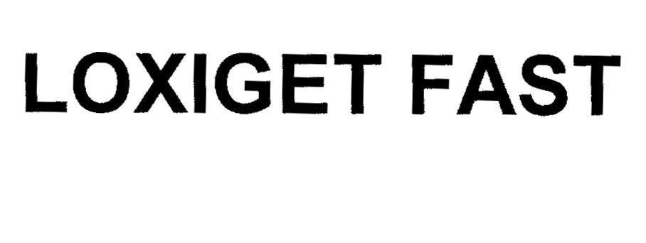 Getz Pharma International FZ LLC的LOXIGET FAST 品牌, 申请号 4-2016-19032