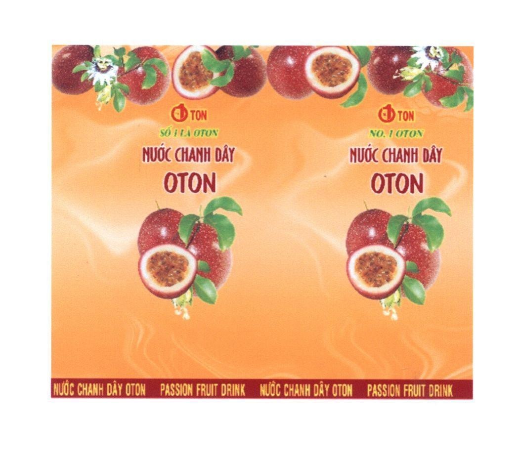 Trademark OTON O TON Số 1 Là OTON Nước Chanh Dây OTON O TON No.1 OTON Nước Chanh Dây Nước Chanh Dây OTON PASSION FRUIT DRINK  of Công ty cổ phần VINPRO Hà Nội, application No 4-2016-20243
