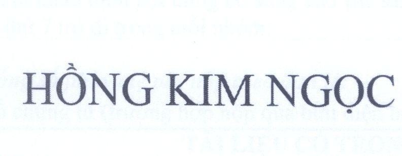 Hồng Kim Ngọc 