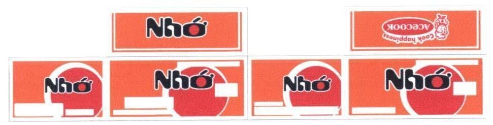 Nhãn hiệu ACECOOK Nhớ cook happiness Nhớ Nhớ Nhớ Nhớ  của Công ty cổ phần Acecook Việt Nam, số đơn 4-2016-34067