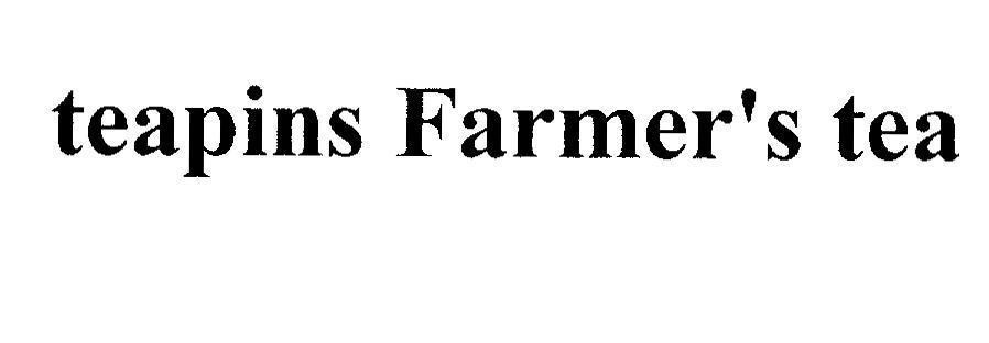 Trademark teapins Farmer's tea  of Công ty TNHH Cảm Nhận á Đông, application No 4-2016-34125