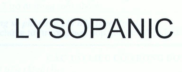 Công ty cổ phần dược thảo Phúc Vinh的LYSOPANIC 品牌, 申请号 4-2016-35513