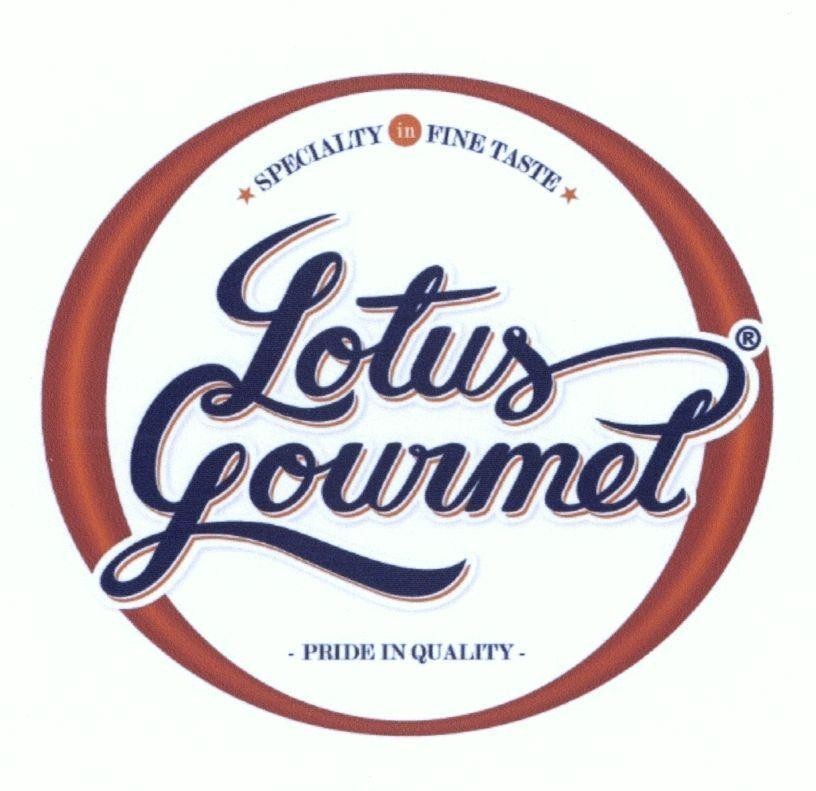 Lotus Gourmet SPECIALTY in FINE TASTE PRIDE IN QUALITY 