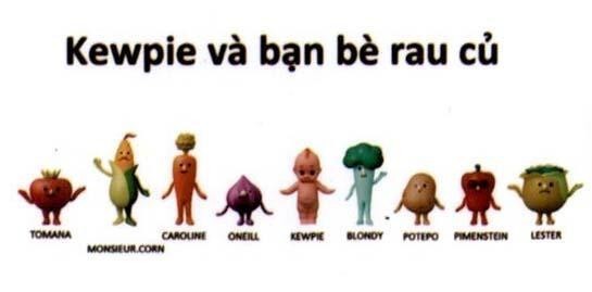 Kewpie và bạn bè rau củ TOMANA MONSIEUR.CORN CAROLINE ONEILL KEWPIE BLONDY POTEPO PIMENSTEIN LESTER 