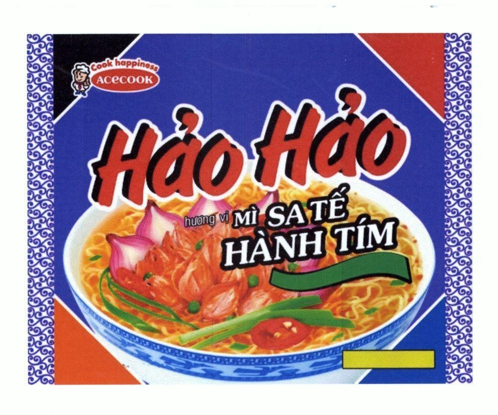 Nhãn hiệu Hảo Hảo hương vị Mì Sa Tế Hành Tím Acecook Cook happiness  của Công ty cổ phần Acecook Việt Nam, số đơn 4-2017-08913