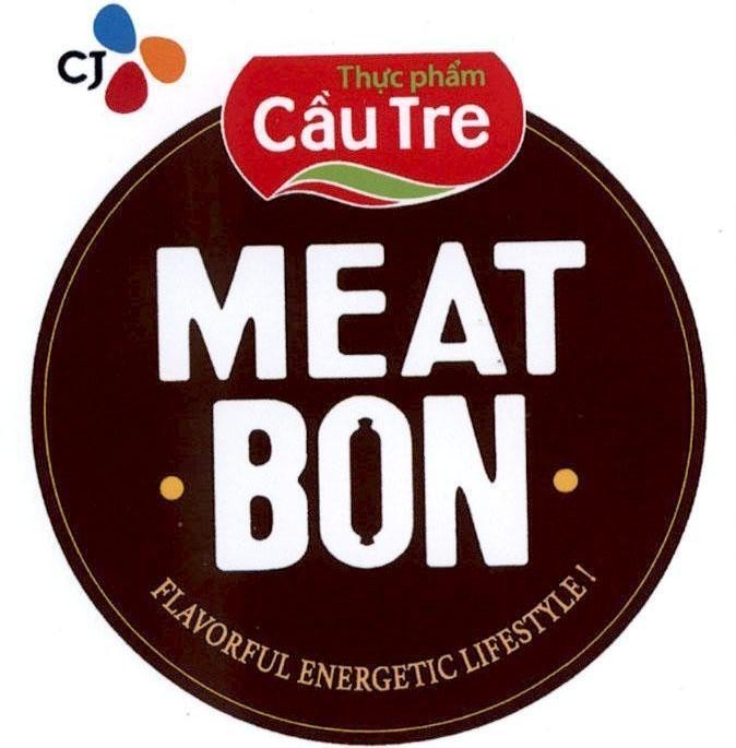 Nhãn hiệu Thực phẩm Cầu Tre MEAT BON FLAVORFUL ENERGETIC LIFESTYLE!  của Công ty cổ phần thực phẩm CJ Cầu Tre, số đơn 4-2017-20714
